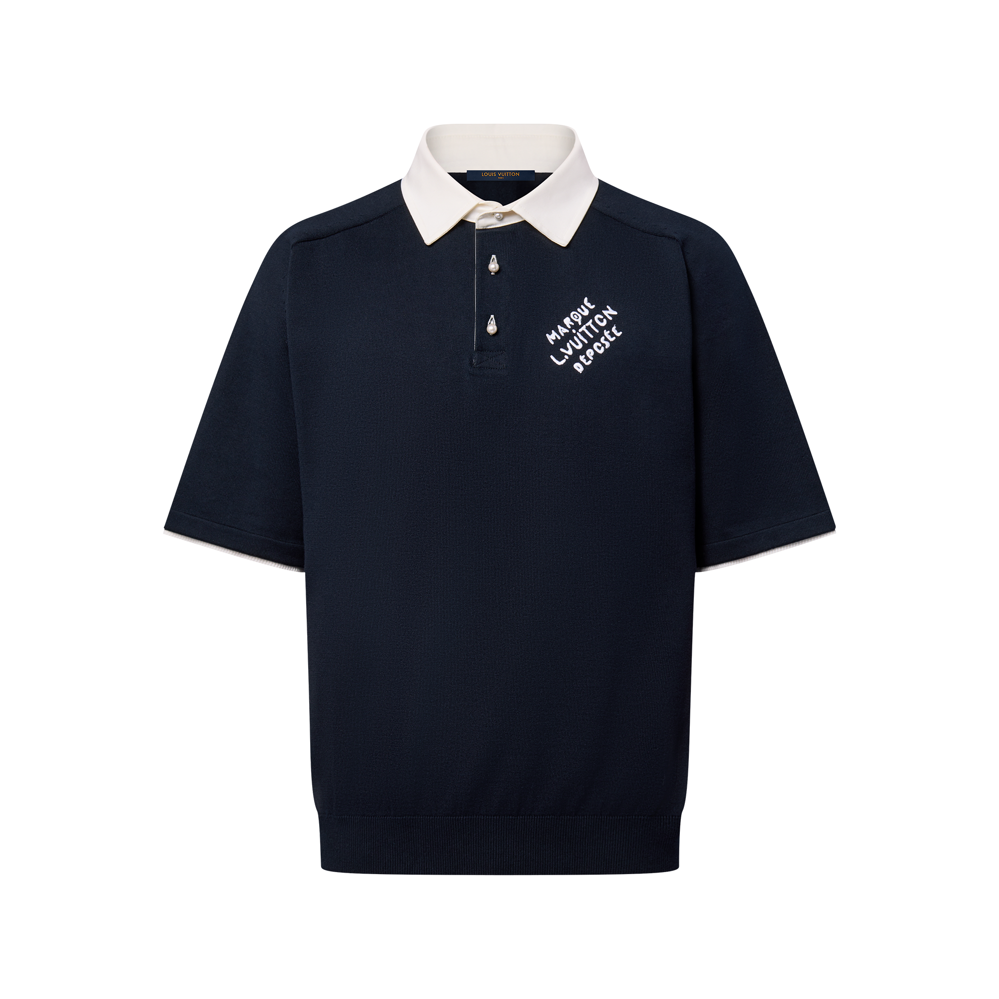 Camisa Polo em Mescla de Algodão com Bordado e Manga Curta - Ready